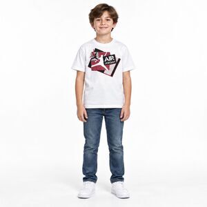 Jordan Air Boys Graphic T-Shirt White Red Size L 12-13 Years